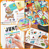 Caliart Alcohol Brush Markers, 51 Colors Dual Tip Artist Brush & Chisel Tip Sketch Art Alcohol Markers for Kids Adult Halloween Books Painting Caliart