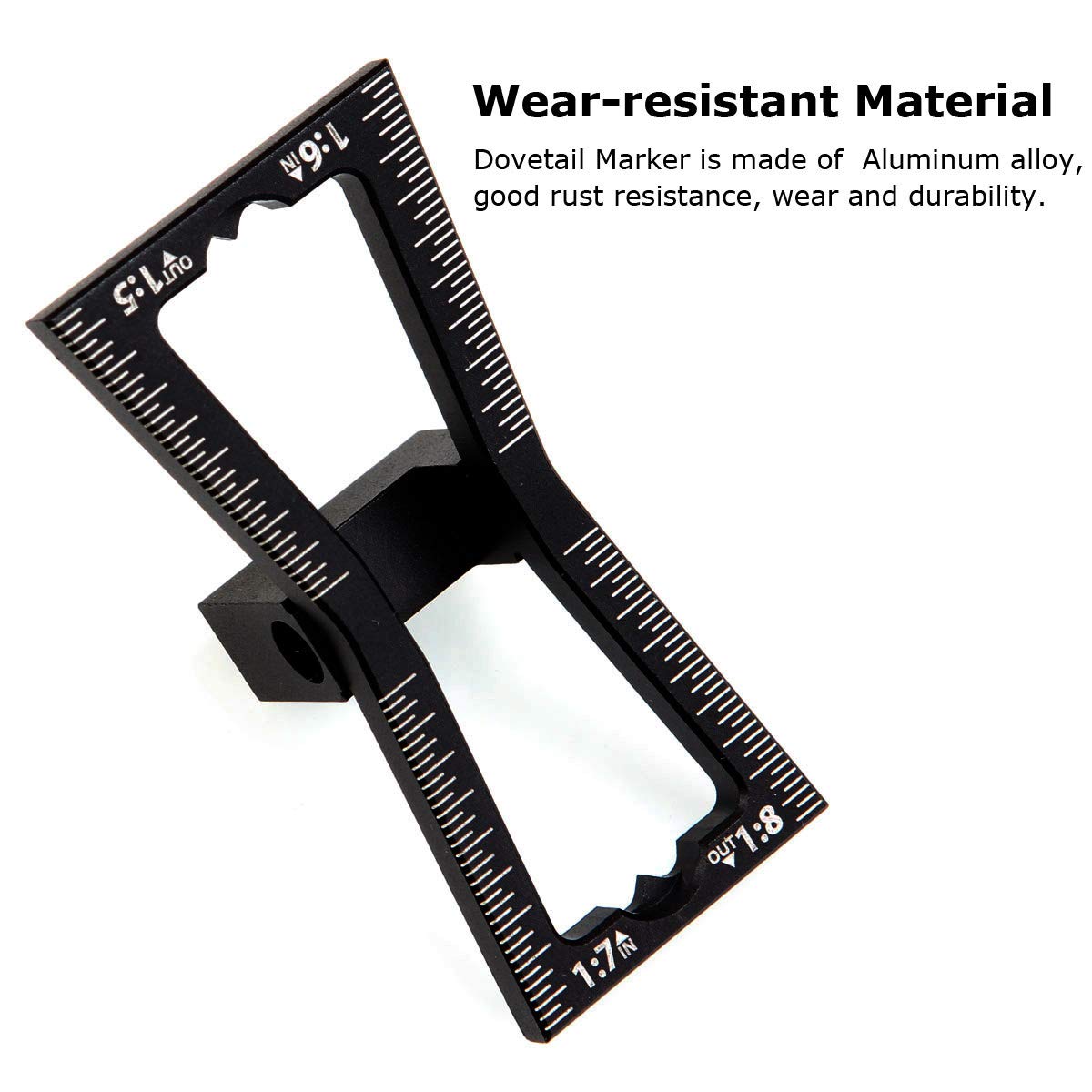 STARVAST 2Pcs Dovetail Marker Guide Dovetail Making Jig Aluminum Alloy Dovetail Gauge Guide Featuring 1:5 1:6 1:7 1:8 Slopes for Woodworking DIY STARVAST