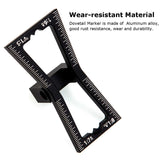 STARVAST 2Pcs Dovetail Marker Guide Dovetail Making Jig Aluminum Alloy Dovetail Gauge Guide Featuring 1:5 1:6 1:7 1:8 Slopes for Woodworking DIY STARVAST