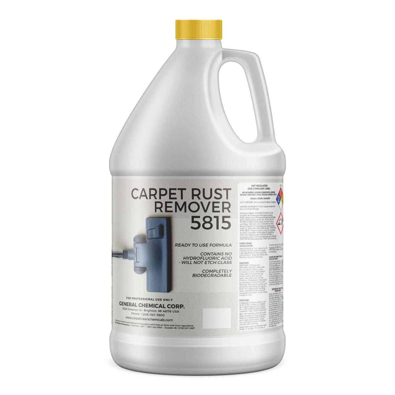 CarpetGeneral Rust Remover 5815 - Heavy Duty Rust & Stain Remover for Household Cleaning, Expertly Treats and Cares for Furniture, Kitchen Surfaces, - WoodArtSupply