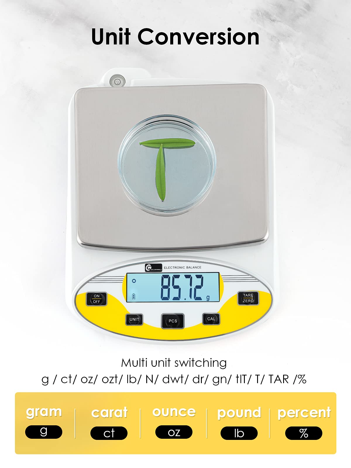 CGOLDENWALL Precision Lab Scale 5000gX0.01g Analytical Electronic Balance Digital Laboratory Scale Precision Jewelry Scales Kitchen Weighing - WoodArtSupply