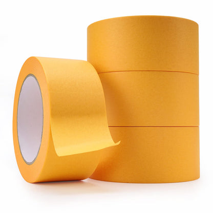 Lichamp 4 Packs 2 inches Automotive Masking Tape Yellow Painters Tape, 4 Bulk Pack 1.9 inches by 55 Yards, Cars Detailing Masking Tape, Vehicles Auto - WoodArtSupply