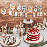 Wood Slices 6Pcs 10"-12.5 Inch Wood Slices for Centerpieces/Table Large Wood Rounds for Centerpieces/Crafts/Ornaments/DIY Projects ZKHOB