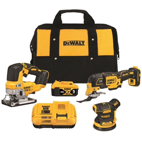 DEWALT 20V MAX Power Tool Combo Kit, Cordless Woodworking 3-Tool Set with 5ah Battery and Charger (DCK300P1) DEWALT