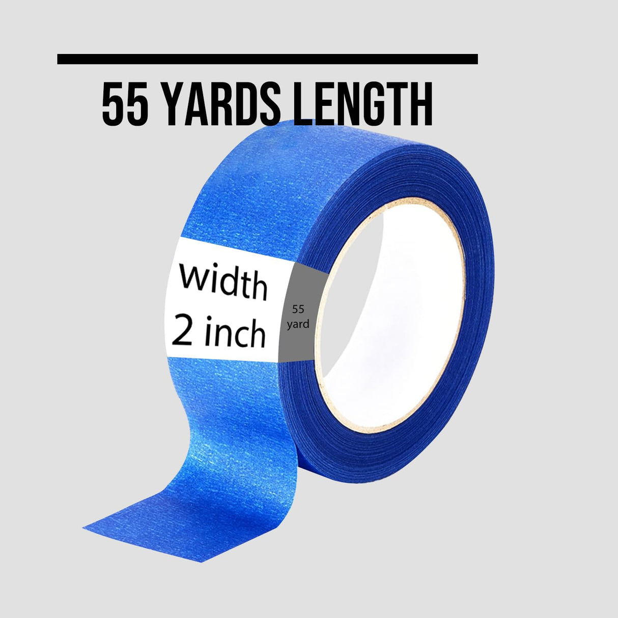 Lichamp Blue Painters Tape 2 inches Wide, Bulk 4 Pack Original Blue Masking Tape, 1.95 inch x 55 Yards x 4 Rolls (220 Total Yards) Lichamp