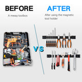 Magnetic Tool Holder Strip - Alloy Steel 5 Pack, Heavy Duty Tool Organizer Magnetic Strip, Tool Magnet Bar For Garage Tool Organization 12 In DGSL