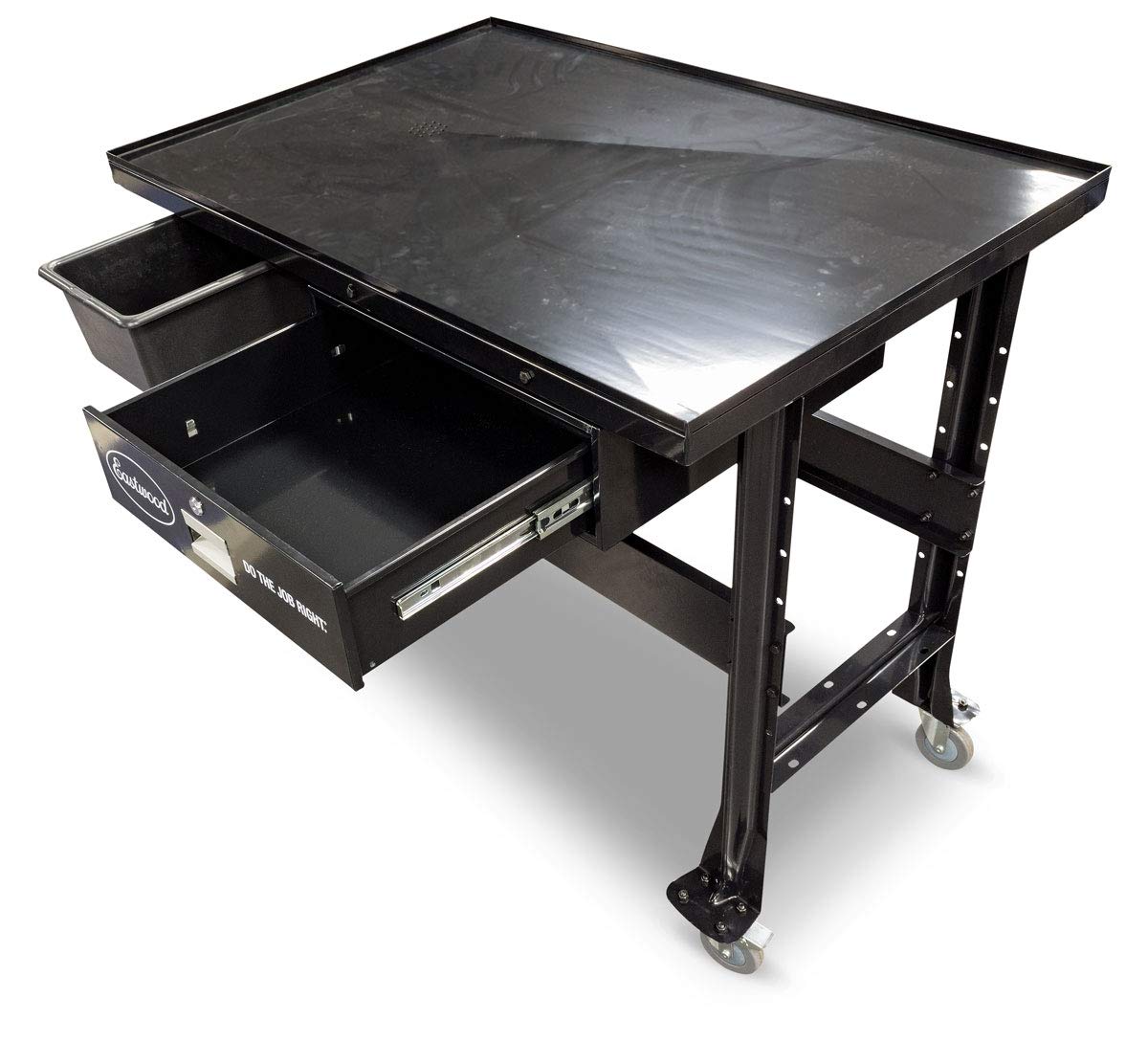 Eastwood Work Bench Tear Down Table | 1000 lbs Capacity Heavy Duty Automotive Work Table | Workbench for Garage with Four 4" Swivel Casters | 2 Eastwood