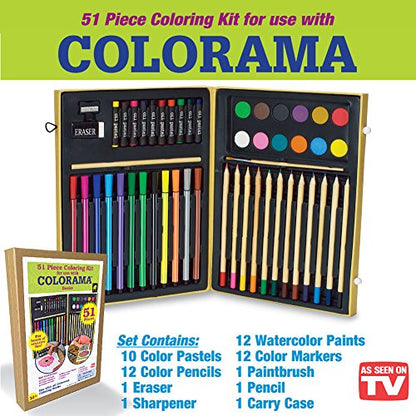 Colorama Colored Pencils - Color Kit with Case- 51pc