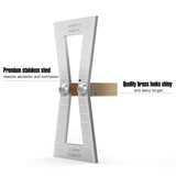 Housolution Dovetail Marker, Stainless Steel Dovetail Jig Guide with Scale Size 1:5-1:6 and 1:7-1:8, Precise Dovetail Guide, Wood Joints Dovetail Housolution
