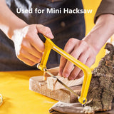 dophee 10Pcs 6 inch 150mm 24T Mini Hacksaw Blade Replacement, Multifunctional Carbon Steel Hand Saw Blade for Hand DIY Model Manual Woodworking PVC dophee