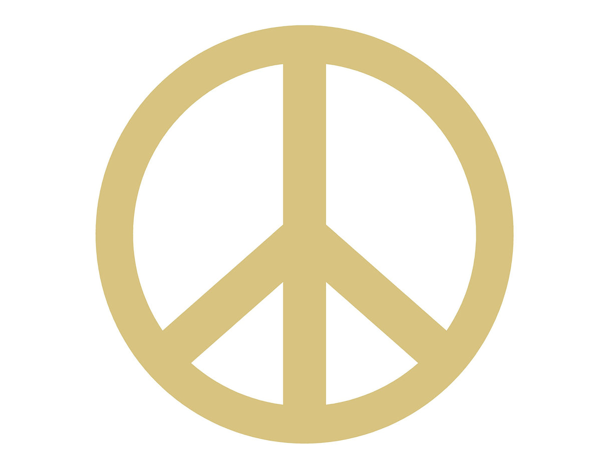Peace Sign Cutout Unfinished Wood Hippie 60's Door Hanger MDF Shaped Canvas Style 1 Diverse Woodworking
