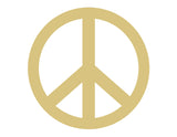 Peace Sign Cutout Unfinished Wood Hippie 60's Door Hanger MDF Shaped Canvas Style 1 Diverse Woodworking