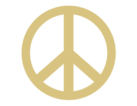 Peace Sign Cutout Unfinished Wood Hippie 60's Door Hanger MDF Shaped Canvas Style 1 Diverse Woodworking