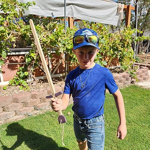 Adventure Awaits! Wooden Toy Sword for Kids | 2 Pack | Beech Wood with Jute Wrapped Handle | Lightweight and Durable for Imaginative Kids | Set of 2 Adventure Awaits!