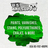 U.S. Art Supply 2 inch Foam Sponge Wood Handle Paint Brush Set (Full Case of 480 Brushes) - Lightweight, Durable and Great for Acrylics, Stains, U.S. Art Supply