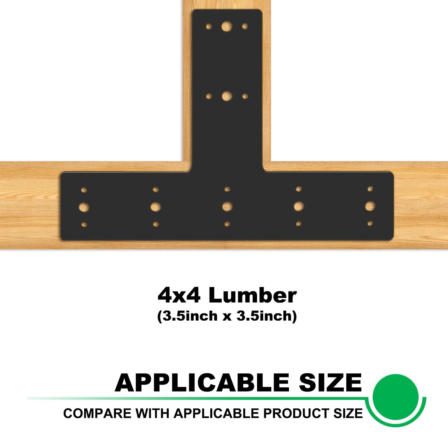 Andorm 14x10 T Shape Post Bracket Tshape Heavy Duty for Wood 4x4,6x6 Lumber Pergola Brackets Powder Coated, T Beam Bracket, T Truss Bracket, T - WoodArtSupply