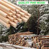 Wood Square Dowel Rods, 20PCS 1/2" x 12" Square Wooden Dowel Rods Wooden Sticks for Crafts, Unfinished Hardwood Sticks Wood Strips for Woodworking, Coowayze