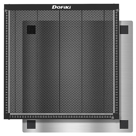 Dofiki Honeycomb Laser Bed 400x400mm Magnetic Steel Honeycomb Working Table for Laser Engraver, Honeycomb Panel with Metal Tray for Laser Cutting Dofiki