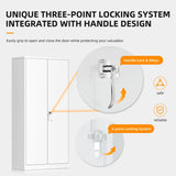 INTERGREAT Metal Storage Cabinet with Locking Doors, 72" Tall Lockable Wardrobe with Hanging Rod, Steel Storage Locker Closet with 4 Shelves for Home INTERGREAT