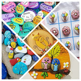 Simetufy 25 Pcs River Rocks for Painting, 2"-3" Painting Rocks, Flat & Smooth Rocks to Paint, Hand Picked Natural Stones for Painting, Cheap Crafts Simetufy