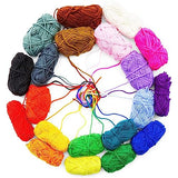 20 Pack Medium #4 Yarn for Crocheting, Acrylic Skein Kit, Knitting Crochet Supplies, 420 Yards - WoodArtSupply