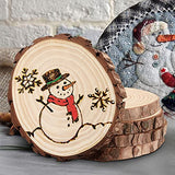 DIKNAAM 12 PCS 6-7 Inches Unfinished Natural Wood Slices, Natural Wood Coasters with Bark, Wooden Circles for DIY Arts and Crafts, Christmas FUNSUEI