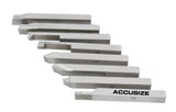Accusize Industrial Tools 1/4'' 8 Pc H.S.S. Tool Bit Set, Pre-Ground for Turning and Facing Work, 2662-2001 Accusize Industrial Tools
