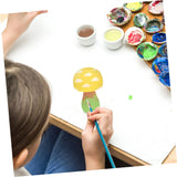 OFFSCH 5pcs Wooden Peg Mushroom Blank Craft Mushroom Wooden Peg Dolls Kid Toys Kids Painting Mushroom Models Kids Painting Toys Wooden People Figures OFFSCH