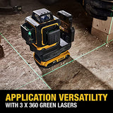 DEWALT 20V MAX Laser Level Kit, Cross Line Laser, 3x360, Green (DCLE34031D1) DEWALT
