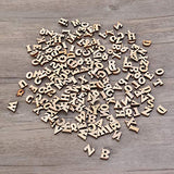 SEWACC Unfinished Wood Crafts 100pcs Mini Wooden Alphabet Letters Unfinished Wood Letters English Letters Natural Wooden Slice for Scrapbooking DIY SEWACC