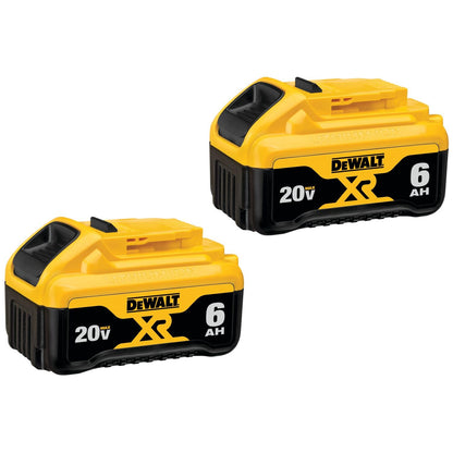 DEWALT 20V MAX Battery, 6 Ah, 2-Pack, Fully Charged in Under 90 Minutes (DCB206-2)