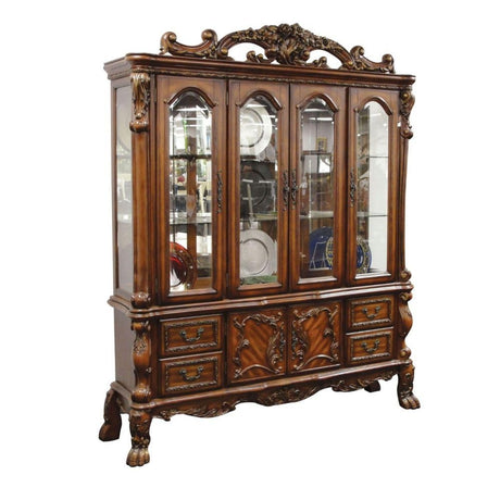 Acme Dresden 4-Door Hutch and Buffet with 4 Drawers in Cherry Oak ACME Furniture
