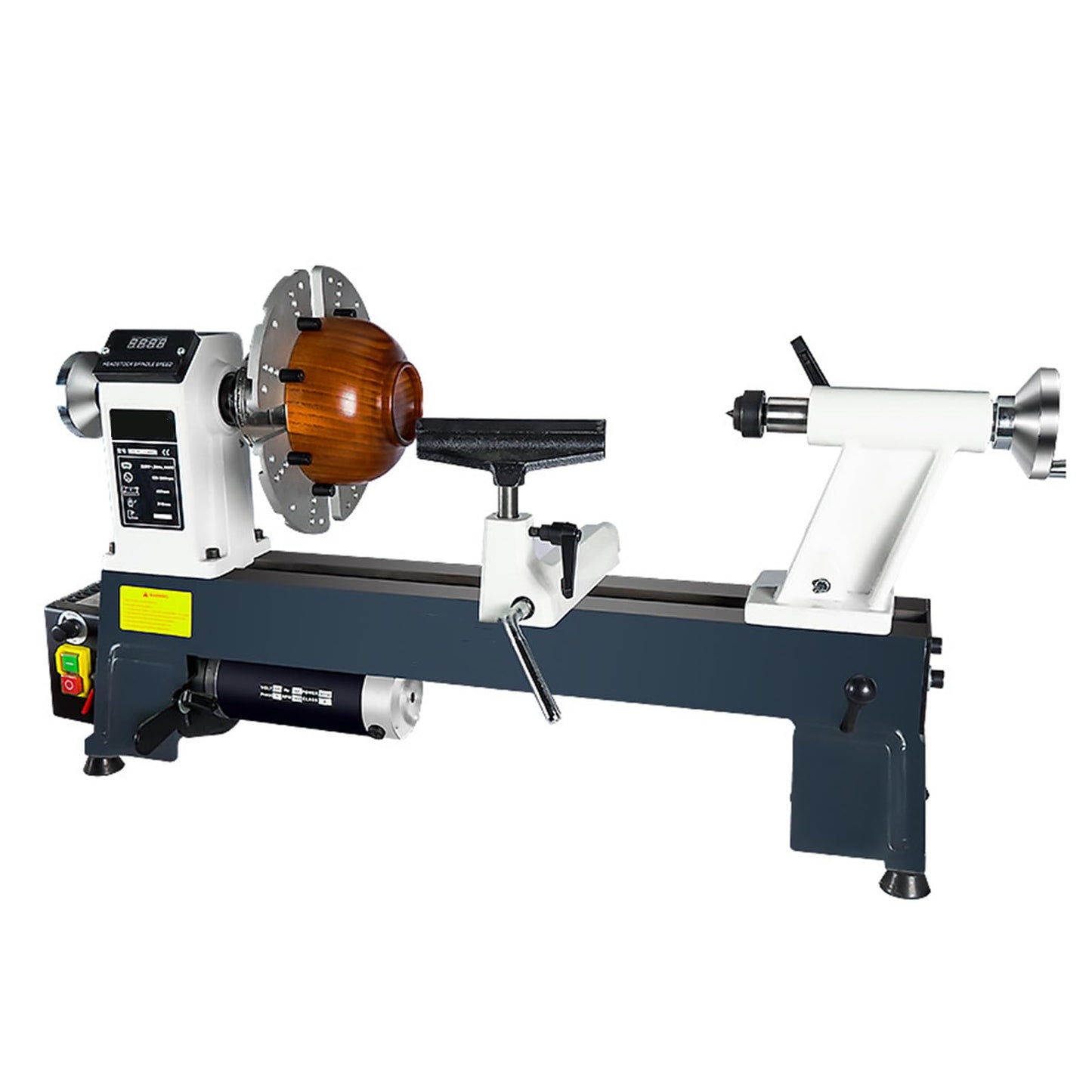 KHZKHC Benchtop Wood Lathe, Pearl Drilling Machine Driller, Mini Lathe Beads Polisher Machine, Faceplate Diameter 75mm, Top Distance 305mm, for Shell - WoodArtSupply