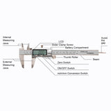 SCITOOLS All-Metal Digital Caliper 0-6"Measuring Tool, Micrometer Caliper with Auto-Off Feature, Interchangeable Between inches and millimeters for SCITOOLS