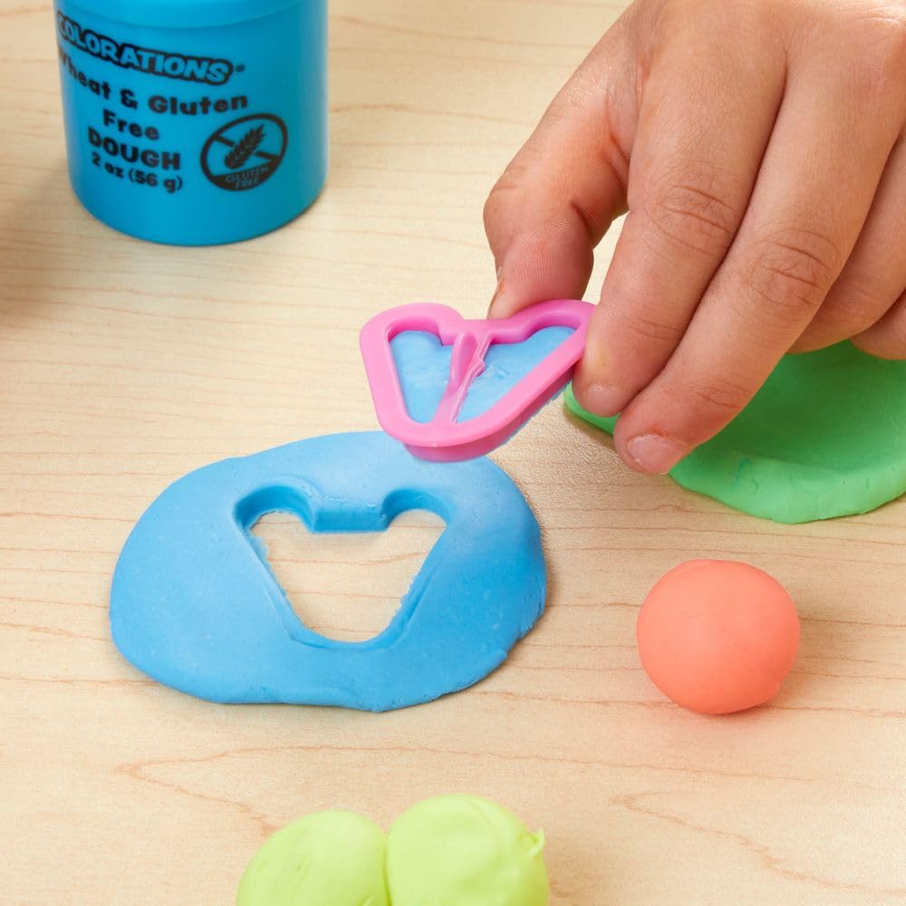 Colorations Wheat & Gluten Free Neon Dough - 6 Colors (2 oz Each) | Non-Toxic, Play Dough, Bulk Set, Sensory Kit, Party Favors, Classroom Pack Colorations