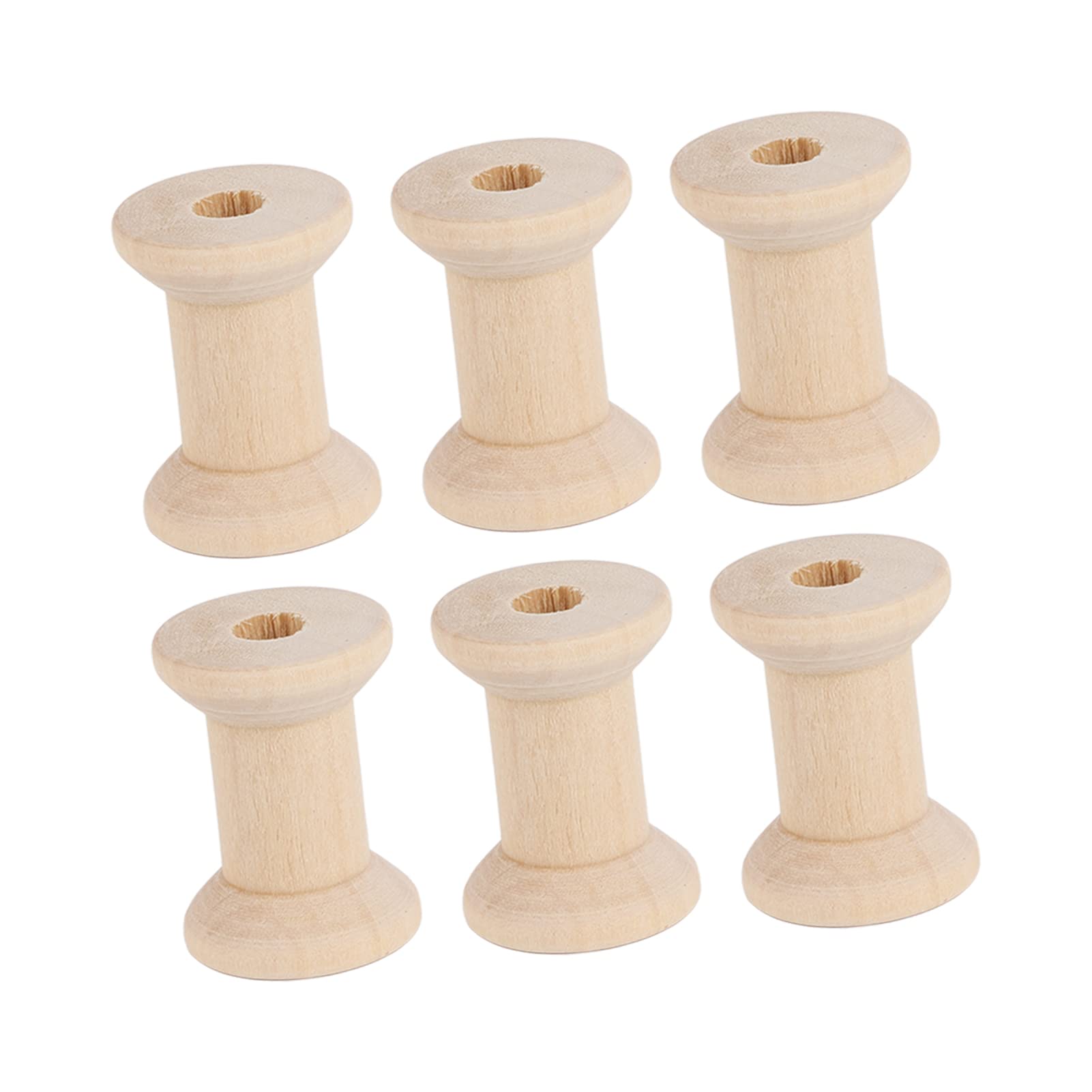 50PCS Hourglass Wooden Spools, Wooden Spools for Crafts, Unfinished Empty Thread Spool, Wooden Ribbon Spools Empty Wooden Thread Spools for Arts and - WoodArtSupply