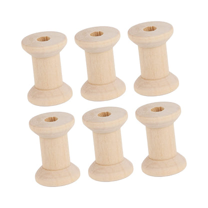 50PCS Hourglass Wooden Spools, Wooden Spools for Crafts, Unfinished Empty Thread Spool, Wooden Ribbon Spools Empty Wooden Thread Spools for Arts and - WoodArtSupply