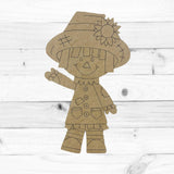 Scarecrow, Fall Shape, Kids Craft, Unfinished Wood Cutout, Paint by Line, Build-A-Cross Build-A-Cross