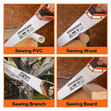 JORGENSEN 20 Inch Pro Hand Saw, 11 TPI Fine-Cut Ergonomic Non-Slip Aluminum Ultrasonic Welding Handle for Sawing, Trimming, Gardening, Woodworking, Jorgensen