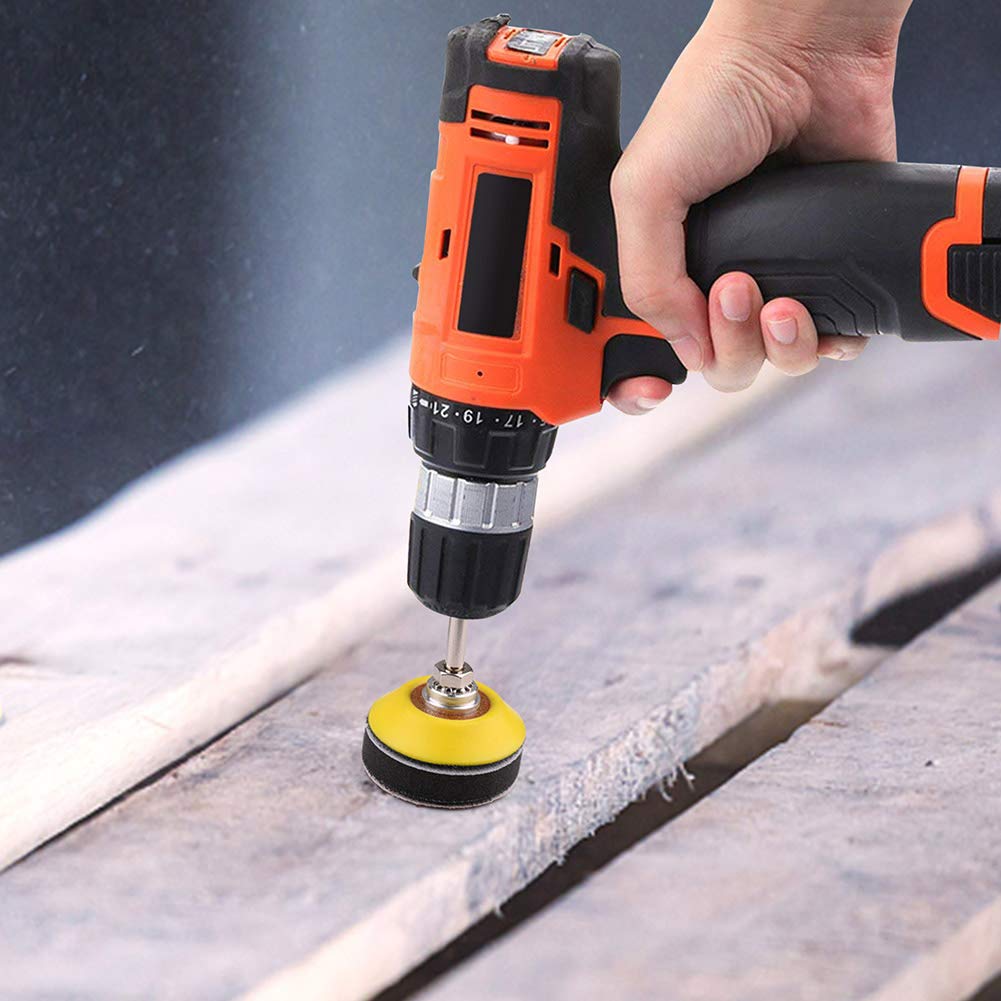 2 Inch Sanding Discs Kit, 100PCS 60-3000 Grit Sandpaper with 1/4" Shank Backing Plate and Soft Foam Buffering Pad, for Drill Grinder Rotary Tool, LotFancy