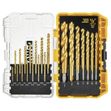 DEWALT Titanium Nitride Coated Drill Bit Set, Pilot Point, 21-Piece (DW1361) DEWALT