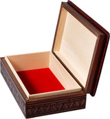JEWELRY WOODEN BOX Handmade Linden Wood Keepsake, Made in Poland Enchanted World of Boxes