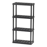 IRIS USA 4-Tier Shelving Unit, 48" Fixed Height, Medium Storage Organizer for Home, Garage, Basement, Shed and Laundry Room, 24"W x 12"D x 48"H, Made IRIS