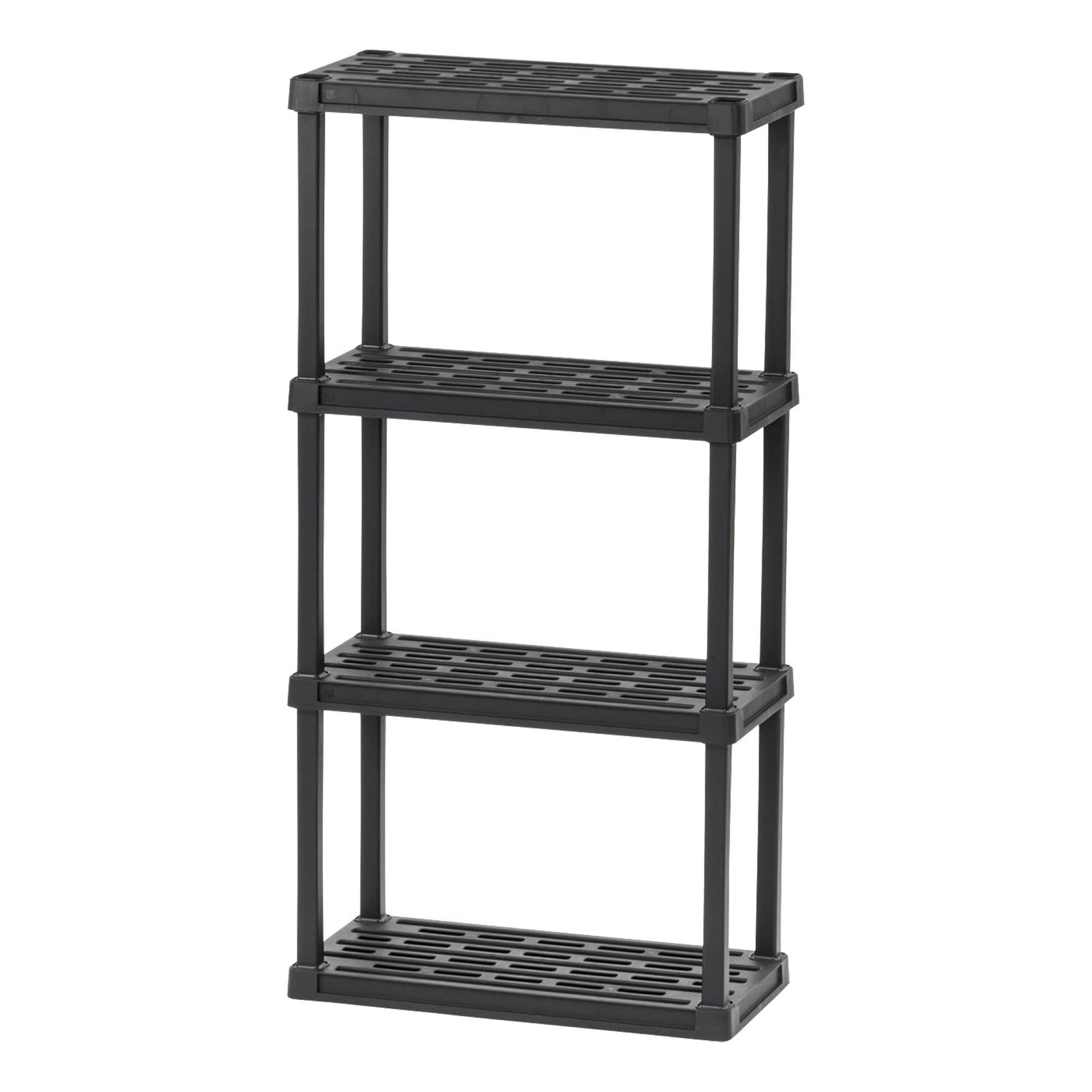 IRIS USA 4-Tier Shelving Unit, 48" Fixed Height, Medium Storage Organizer for Home, Garage, Basement, Shed and Laundry Room, 24"W x 12"D x 48"H, Made - WoodArtSupply