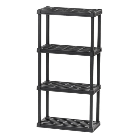 IRIS USA 4-Tier Shelving Unit, 48" Fixed Height, Medium Storage Organizer for Home, Garage, Basement, Shed and Laundry Room, 24"W x 12"D x 48"H, Made IRIS