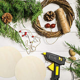 20 Pack 10 Inch Wood Circles for Crafts, CertBuy Unfinished Wood Rounds Wooden Cutouts for Door Hanger, Painting Crafts, Door Design, Wood Burning, CertBuy