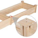 Yaheetech 8×2ft Wooden Horticulture Raised Garden Bed Divisible Elevated Planting Planter Box for Flowers/Vegetables/Herbs in Backyard/Patio Outdoor, Yaheetech