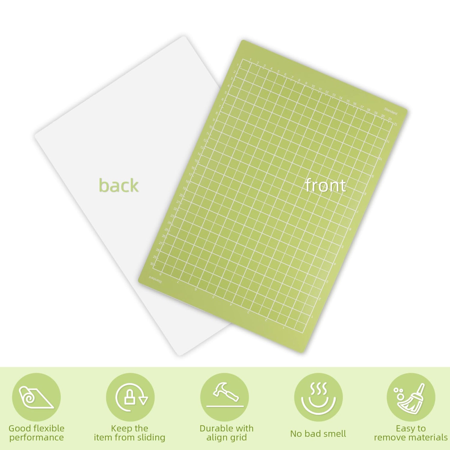 Srunffe Cutting Mat for Cricut Joy Xtra, 12" x 8.5", Adhesive Cutting Mats/Card mat Accessories for Cricut Joy Xtra (Green for cricut joy Xtra (2 Srunffe