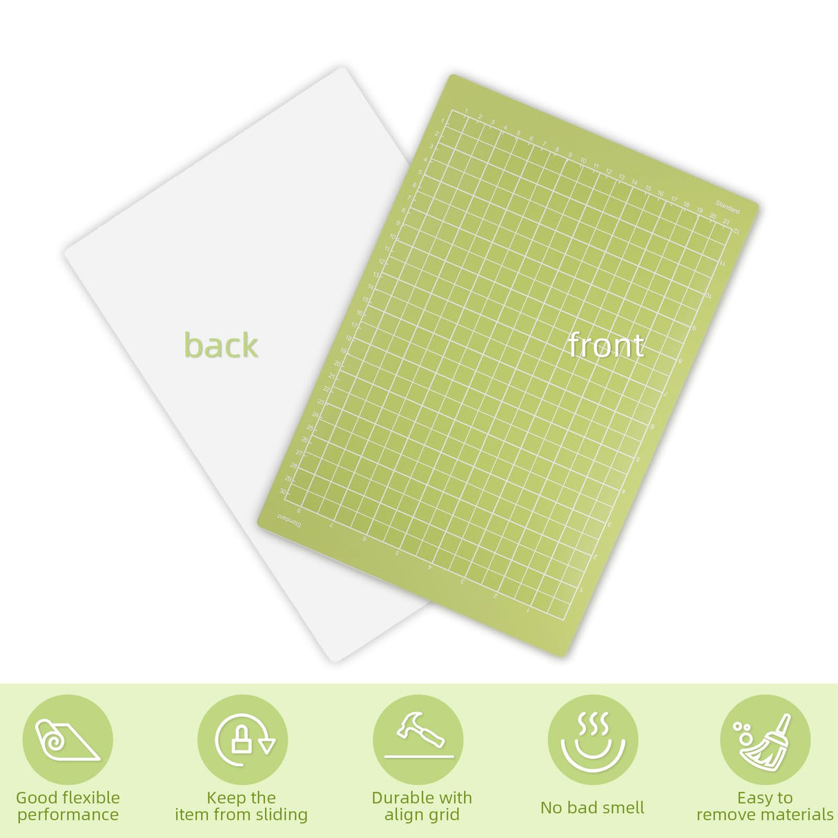 Srunffe Cutting Mat for Cricut Joy Xtra, 12" x 8.5", Adhesive Cutting Mats/Card mat Accessories for Cricut Joy Xtra (Green for cricut joy Xtra (2 Srunffe