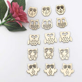 EXCEART Animal Wood Slices 60pcs Natural Wood Slices Owl Unfinished Wood Animal Craft Hanging Wooden Circles with Hole Tree Slice for Arts Painting EXCEART
